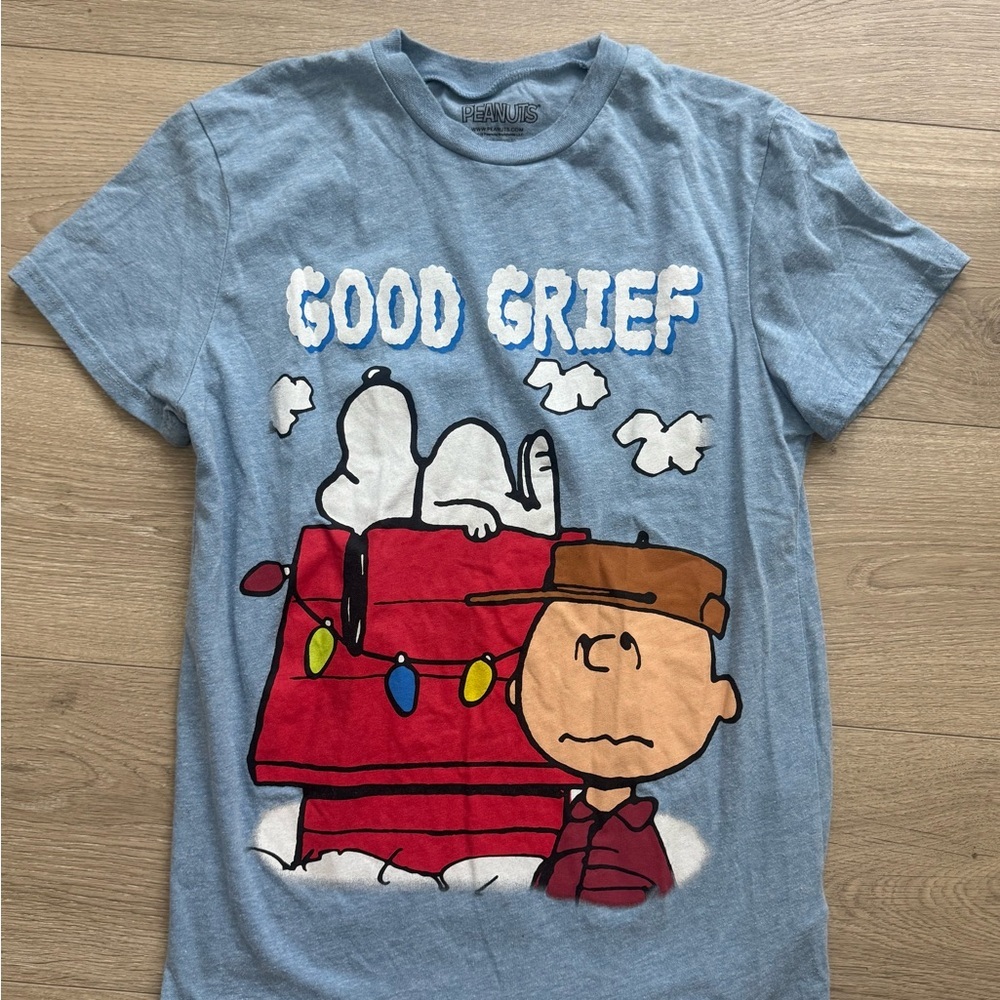 Peanuts Blue and Red Snoopy Tee - Picture 4 of 5
